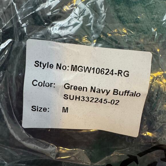 Alesbury Fireside Brushed Flannel Shirt Green Navy Check NWT Men Size Medium - Picture 9 of 9